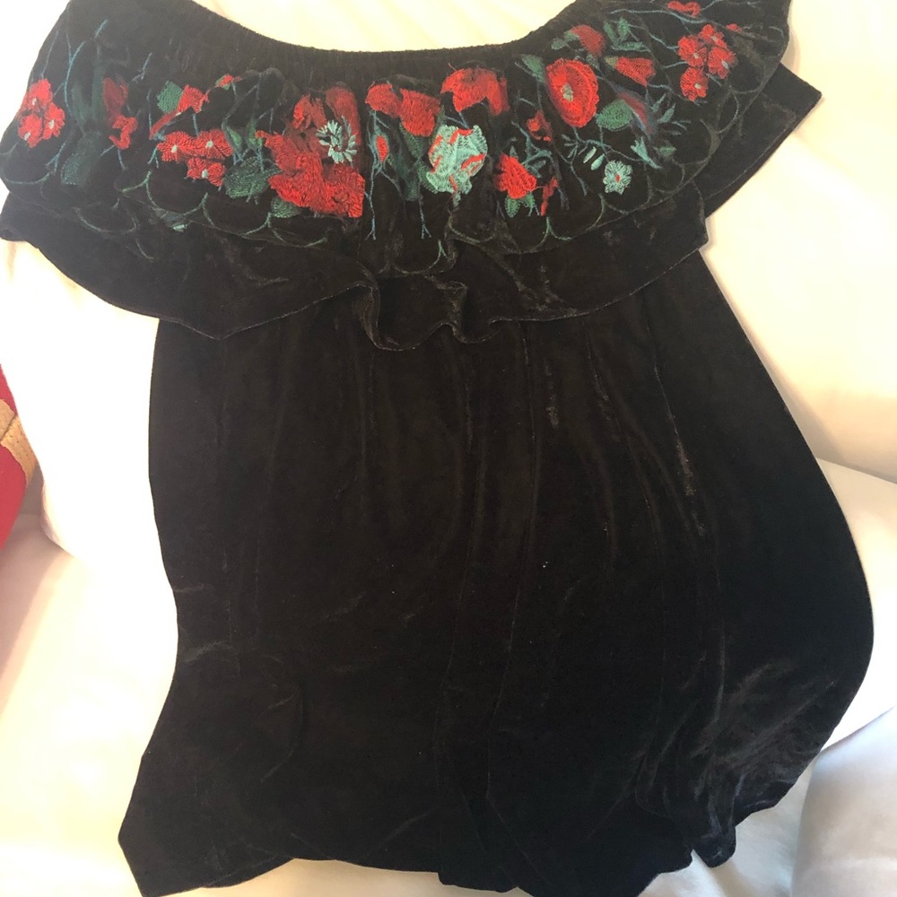 Umgee Black Velvet Dress